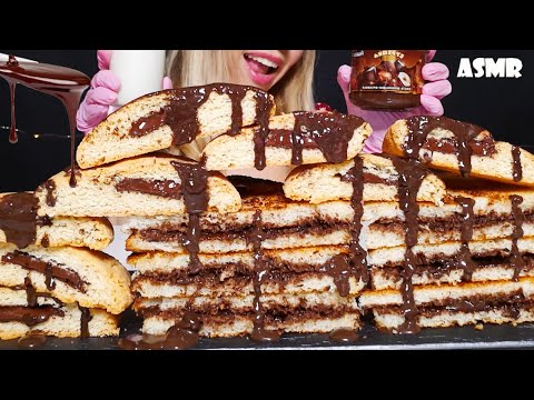 ASMR TOASTED NUTELLA SANDWICH & Cookies stuffed Chocolate | Eating Sounds 먹방