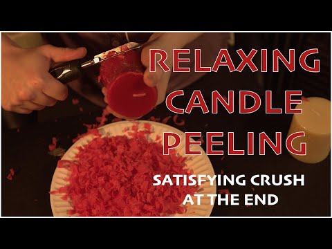 (Satisfying ASMR) Candle Peeling and Crumbling! Come Enjoy Satisfaction as its finest! Love you All!