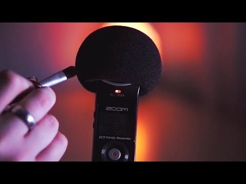 ASMR. Touching the Mic with different Objects (Brush, Paper, Cotton Buds)