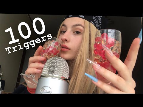 Asmr 100 triggers in one minute 💞💞