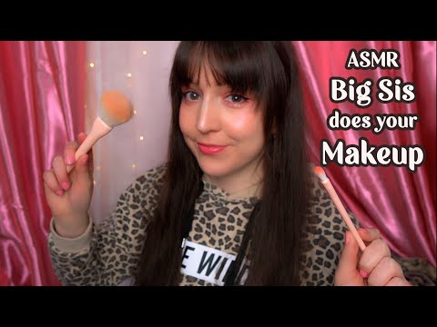 ⭐ASMR [Sub] Big Sister does Your Makeup 💜 (Soft Spoken, Realistic, Layered Sounds)