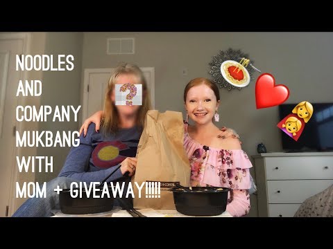 Noodles Mukbang With My Mom + Giveaway | 1 MILLION SUBSCRIBER CELEBRATION | *MUST WATCH*