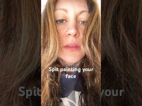 Spit painting your gorgeous face 😍 🎨 #shortsfeed #youtubeshorts #tingles #asmr