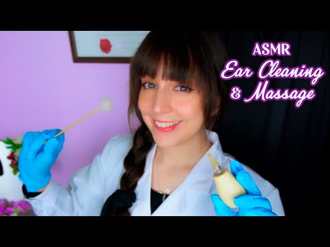 ⭐ASMR [Sub] Relaxing Ear Cleaning & Massage 💙 Doctor Roleplay, Soft Spoken