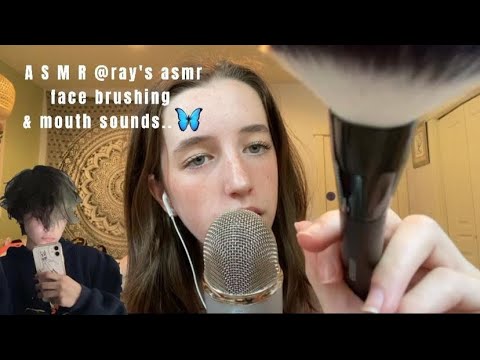 Asmr collab with @ray's asmr face brushing & mouth sounds ❤️❤️❤️