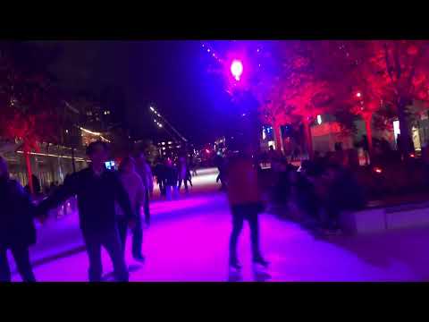 ASMR outdoor skating in romantic French Canada sounds :)