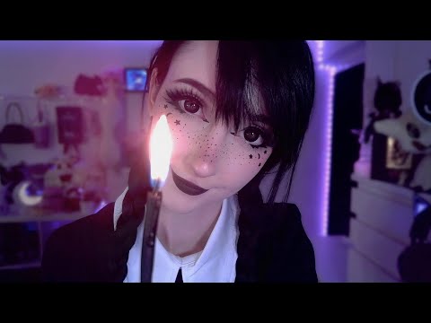ASMR ☾ cute & bubbly Witch casts sleep 😴🌙 mouth sounds, fire, unintelligible whisper | Roleplay