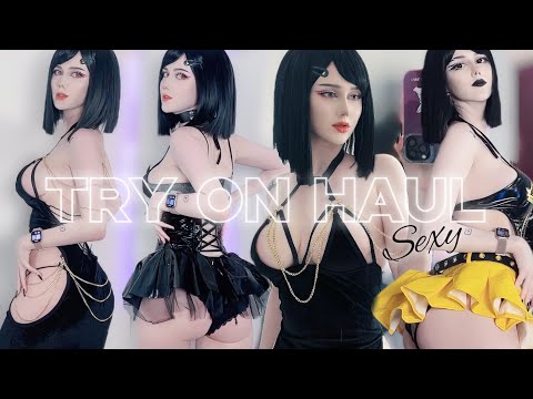 TRY ON HAUL Hot See Through Clothes, Dresses, Transparent Lingerie / Dark & Gothic Girl Style