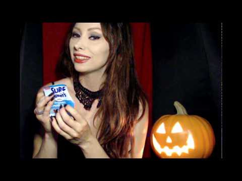 Halloween Candy Haul ASMR I Vegan Edition I Mouth Sounds I Chewing I Crinkles I Nail Tapping