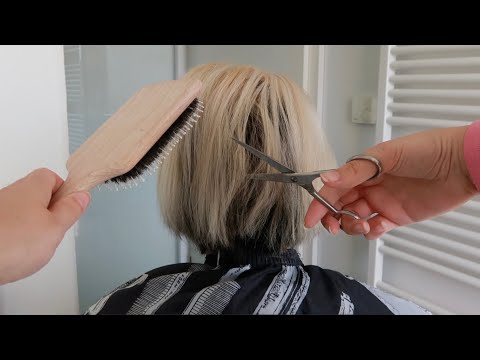 Real Person Asmr Hair Salon 💆🏼‍♀️ Ich Schneide + Style die Haare von meiner kleine Schwester
