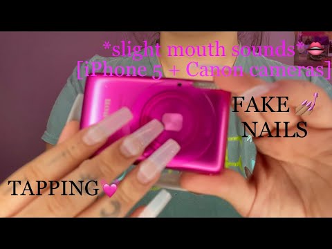 💗ASMR tapping on things from 6 years ago 💗 {fake nails/mouth sounds)💗