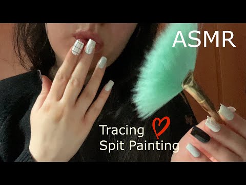 Spit Painting ile Yüzünü Çiziyorum | Tracing | Türkçe Asmr #asmr #türkçeasmr #tracing