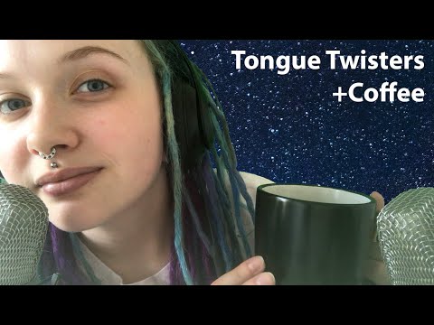 Tongue Twisters 👅 And Sips Of Coffee ☕ ASMR 🌻