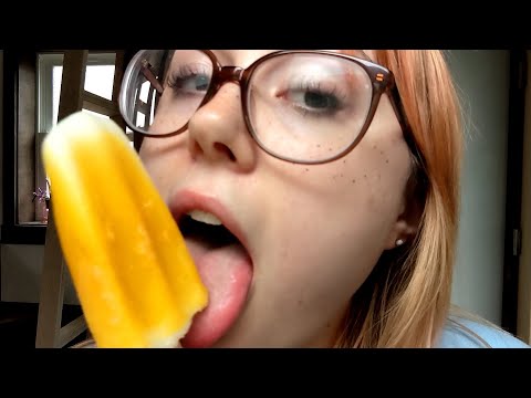 popsicle asmr/ slurping, mouth sounds, sucking