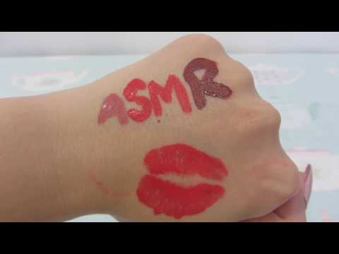 ASMR Makeup Tingles - Liquid Lipstick Sounds & Swatches