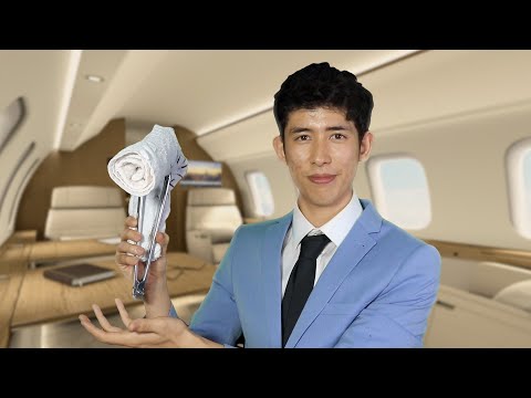 ✈️ 4K ASMR | LUXURY First Class Flight Attendant Experience