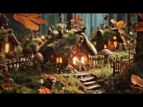 ⋆ ˚🍄🧚‍♀️｡ Fairy Village in the Forest 🍁˚｡ Ambience & Soft Music 🍄 Nature sounds ASMR