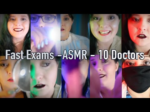Fast Exams ❤️ ASMR 🏥 10 Doctors [RP Month] Soft Spoken