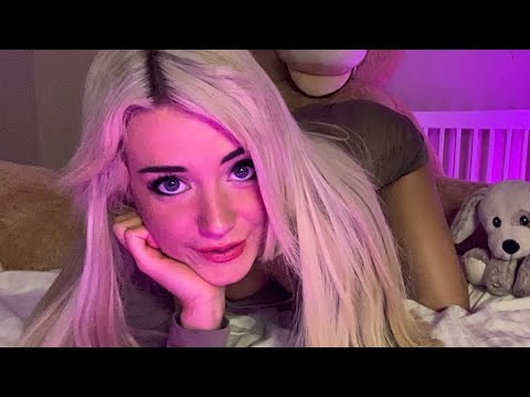 GIRLFRIEND SLEEPOVER ASMR💕 | Roleplay| Personal attention | Face touch | Massage | Reading | Bed