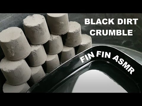 ASMR : Soft Black Dirt Crumble in Water | Powdery Texture #212