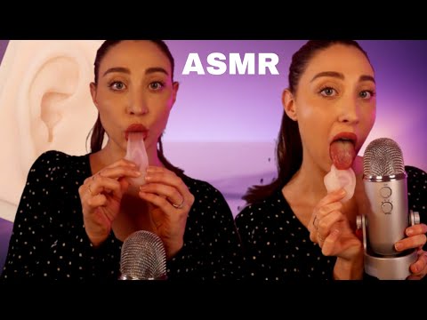 ASMR TINGLIEST SILICONE EAR EATING MOUTH SOUNDS WITH SHAVING CREAM (massage effect) ASMR