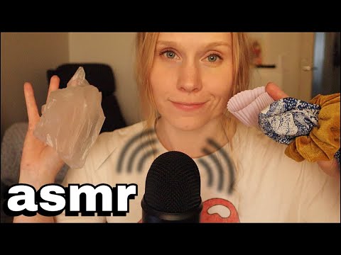ASMR | mic triggers with plastic bag, cloth and silicone🧁