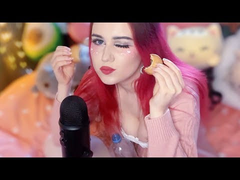 ASMR Eating Cookies 🍪 And Drinking Water Sounds Tapping Chewing Drinking 💤