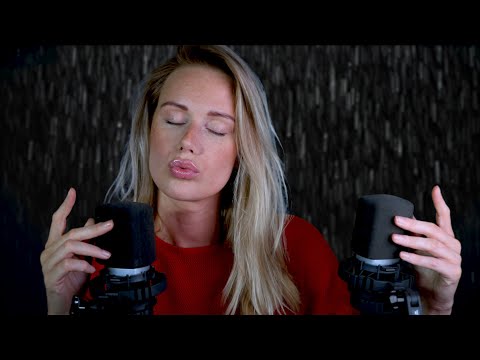 ASMR SLOW MOUTH SOUNDS & KISSES IN THE RAIN (breathy whispers and gentle ear to ear attention)