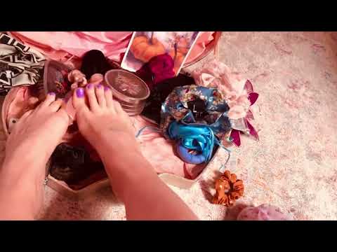 ASMR bare feet toes playing gently