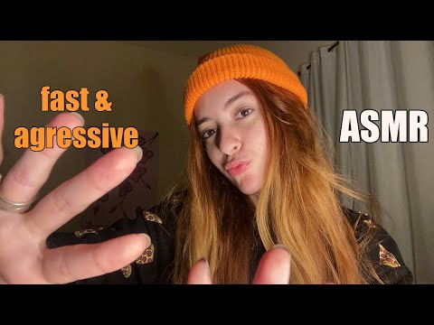 ASMR | Fast & Agressive Mouth Sounds, Hand Sounds & Tapping ( lo fi )
