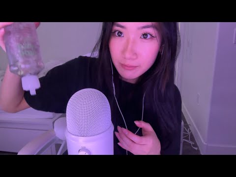 ASMR random triggers, sticky sounds, tapping, close whispers 🤍