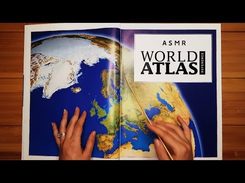 Exploring the DK Reference World Atlas ASMR (Maps/Educational)