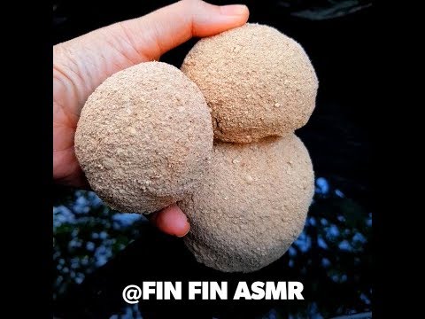 ASMR : Crumbling sand balls into water #80