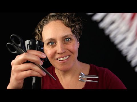 ASMR A Very Tingly Haircut and Style | Up-close Personal Attention