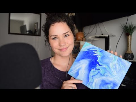 ASMR Showing and Explaining My Art | Whispers, Tapping, Finger Flutters