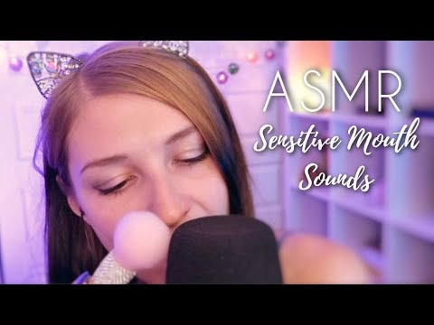 ASMR Sensitive Mouth Sounds 💋 Up Close Face Brushing