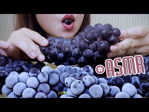 ASMR Korean wine grapes(Sangju grapes) POPPING CRUNCHY EATING SOUNDS | LINH-ASMR