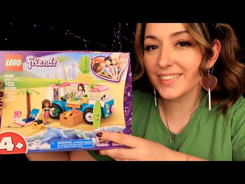 ASMR | Unboxing LEGO | Tapping, Crinkle Sounds, Tracing, Page Flipping... | LEGO Friends-Juice Truck