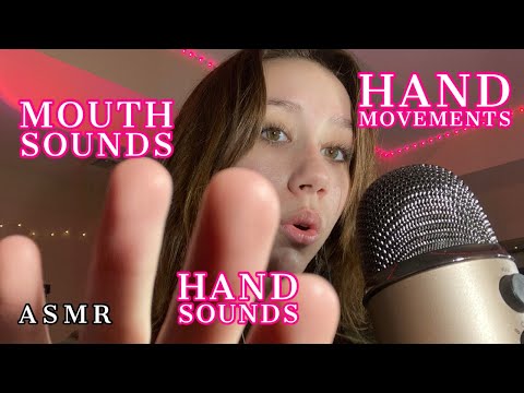 ASMR | fast and chaotic mouth sounds, hand sounds, & hand movements +up close +100% sensitivity