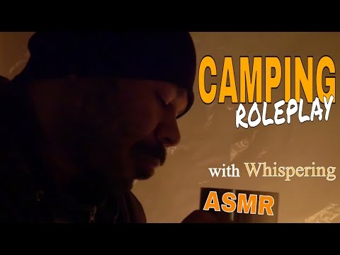 ASMR Camping Roleplay with Campfire Sounds & Whispering (Whisper) | Various Triggers | Binaural
