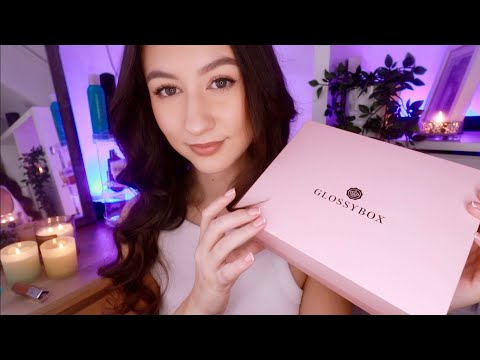 ASMR Glossybox Unboxing 💕 Beauty Haul, Tapping, Whispering & Crinkles 🤤