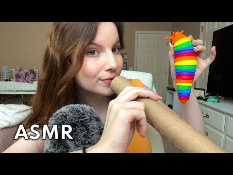ASMR | You WILL TINGLE To This Video (Mouth Sounds, Hair Brush, Paper Towel Tube, & Fidget Toy Slug)