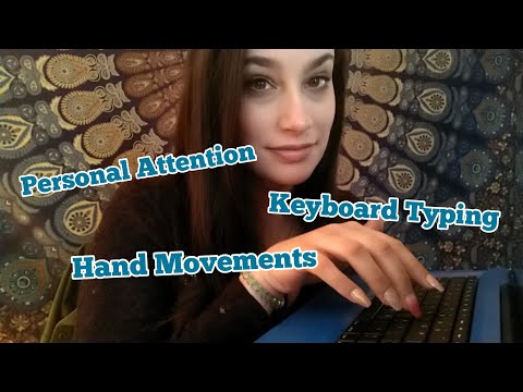 ASMR Asking You Questions while Typing | Soft Spoken, Hand Movements, Tapping, Typing