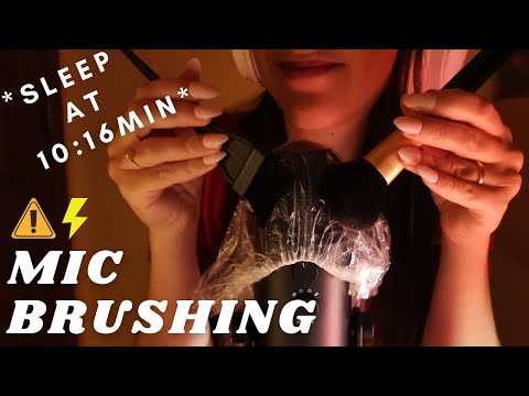 ASMR - FAST AND INTENSE MIC BRUSHING, TOUCHING, Crinkles | PLASTIC WRAP on Mic