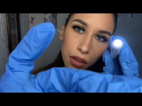 [ASMR] Detailed Face Exam - With Gloves  - Light - Face Touching