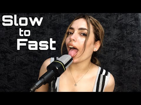 ASMR | Slow to Fast Mouth Sounds (wet & dry) Intense Sensitivity