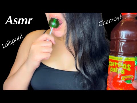 Asmr Eating a Lollipop and Chamoy Some Whispering