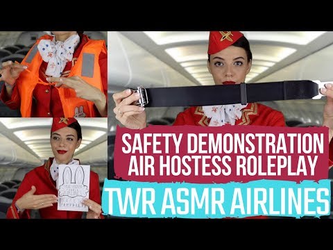 ASMR | Air Hostess Roleplay (Flight Announcements & Demonstration)