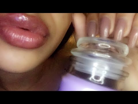 ASMR~ Up Close Wet Mouth Sounds + Tapping on Objects  (LOFI)