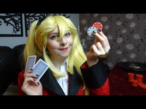 ♣ Playing Poker for High Stakes With Mary ♣ Kakegurui ASMR (Card Shuffling, Tapping, Soft Spoken)